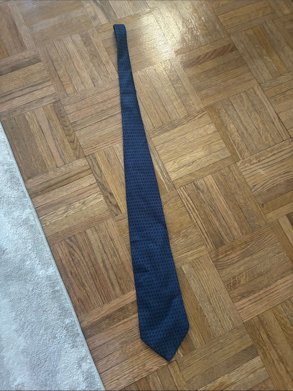 Valentino Silk Navy Textured Men's Tie